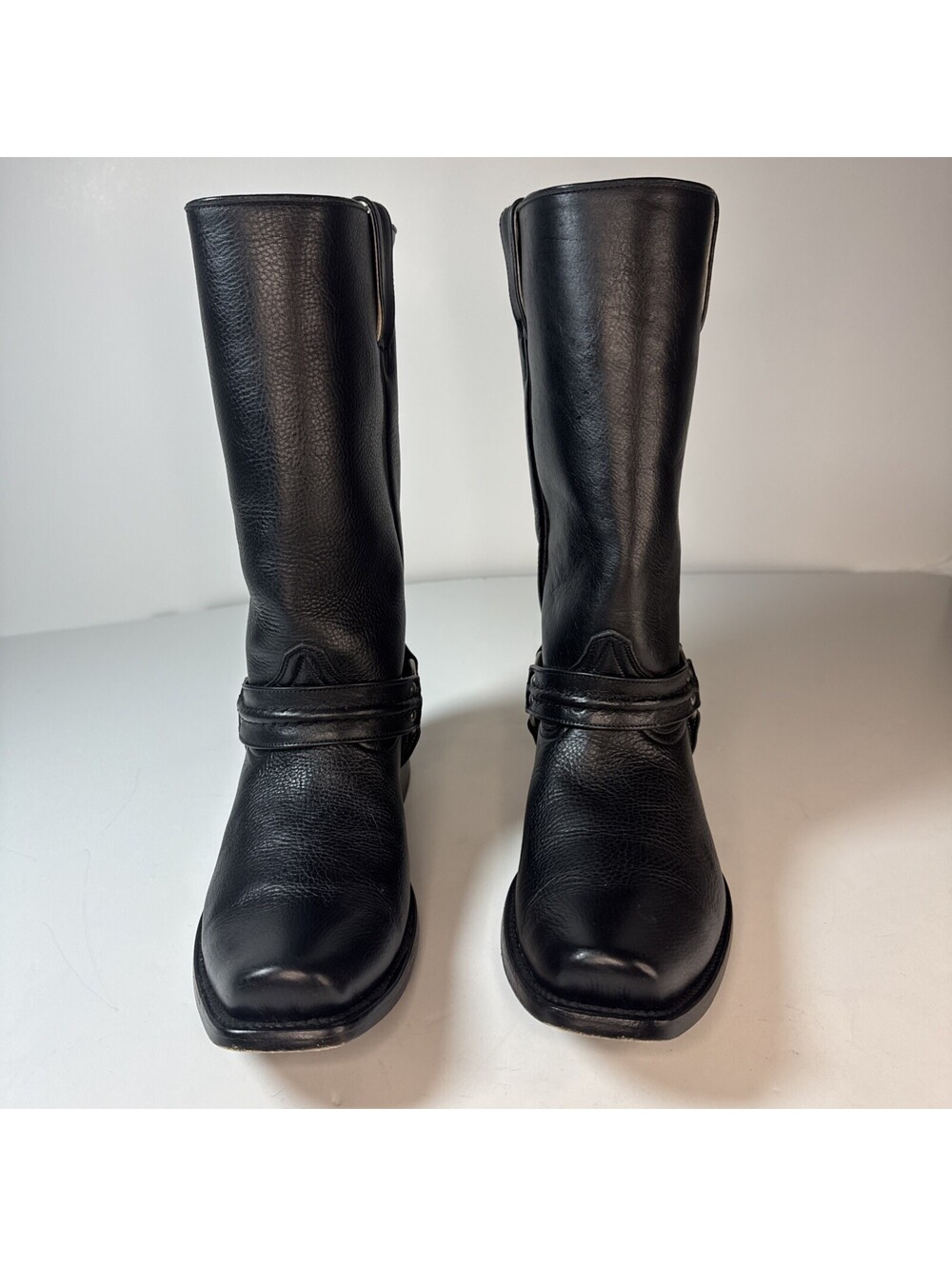 Pistolero Mens Boots 10.5 To 12 Handcrafted Leather Square Toe Harness READ - Picture 5 of 9